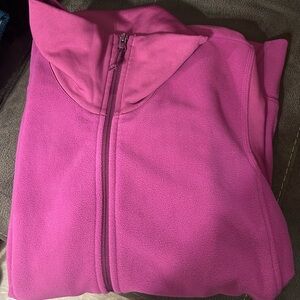 Fuchsia Zip-Up Fleece Jacket